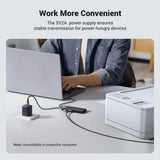 Hub USB UGREEN CM653 (15548), USB to 4x USB, 1x Type-C Power Supply, 5Gbps, LED Light Indicator, negru