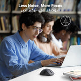 Mouse wireless UGREEN MU101 (90395), 2.4 GHz, Bluetooth 5.0, 1000/1600/2000/4000 DPI, Ergonomic Design, negru