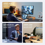 Mouse wireless UGREEN MU101 (90395), 2.4 GHz, Bluetooth 5.0, 1000/1600/2000/4000 DPI, Ergonomic Design, negru