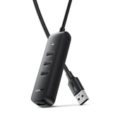 Hub USB UGREEN Connection Hub CM416 (10915), USB 3.0 to 4x USB, Type-C 5Gbps, 0.25m, negru