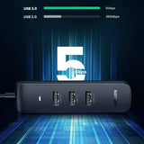 Hub USB UGREEN CM416 (10916), Type-C to 4x USB, 5Gbps, 0.25m, negru