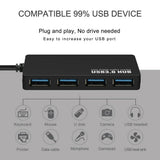 Hub USB Techsuit Docking station QuantumNode 4 in 1 (H15), USB to 4x USB 3.0, ABS, negru