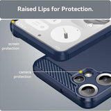 Husa pentru Nothing CMF Phone 2 Pro, Techsuit Carbon Silicone, albastru