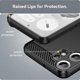 Husa pentru Nothing CMF Phone 2 Pro, Techsuit Carbon Silicone, albastru