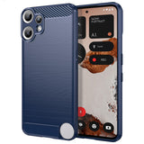 Husa pentru Nothing CMF Phone 2 Pro, Techsuit Carbon Silicone, albastru