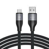 Cablu Lito de date (LD23T), USB to Type-C, Incarcare rapida, Braided Nylon, 6A, 480Mbps, 1m, negru