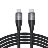 Cablu Lito de date (LD23CC), Type-C to Type-C, Incarcare rapida, Braided Nylon, 100W, 480Mbps, 1m, negru
