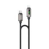 Cablu Yesido de date (CA199), USB-C to Lightning, 27W, 3A, 1.2m, Zinc Alloy, Braided Cable, negru