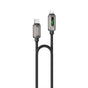 Cablu Yesido de date (CA199), USB-C to Lightning, 27W, 3A, 1.2m, Zinc Alloy, Braided Cable, negru