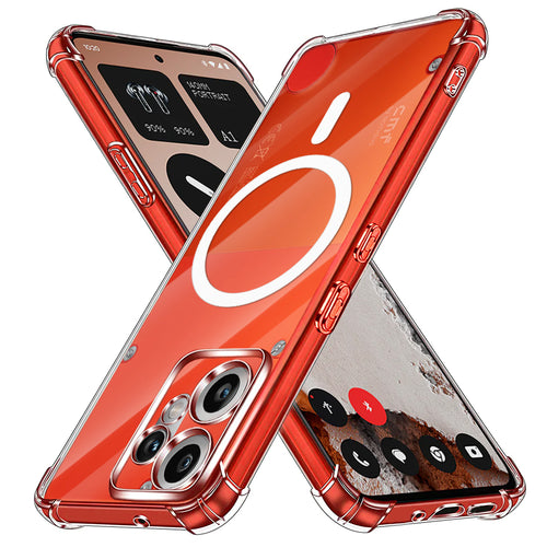 Husa pentru Nothing CMF Phone 2 Pro, Techsuit Shockproof Clear Silicone MagSafe, transparenta