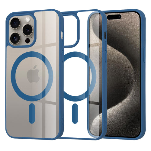 Husa pentru iPhone 15 Pro Max, Techsuit MagSafe Pro, albastru