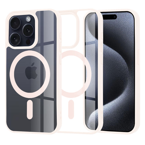 Husa pentru iPhone 15 Pro, Techsuit MagSafe Pro, roz