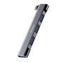 Hub USB Techsuit Docking station ZenithDock 4 in 1 (H13), USB-C to 3x USB 2.0, 1x USB 3.0, gri