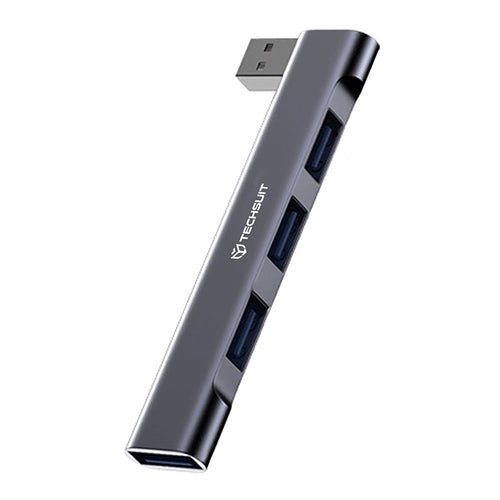 Hub USB Techsuit Docking station ZenithDock 4 in 1 (H14), USB to 3x USB 2.0, 1x USB 3.0, gri
