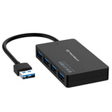 Hub USB Techsuit Docking station QuantumNode 4 in 1 (H15), USB to 4x USB 3.0, ABS, negru