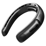 Techsuit Neck Fan (S11), portabil, Silicone Support, 4x Airflow, afisaj digital, 4000mAh, 4800RPM, Alb