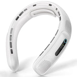 Techsuit Neck Fan (S11), portabil, Silicone Support, 4x Airflow, afisaj digital, 4000mAh, 4800RPM, Alb