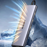 Hub USB UGREEN Docking station CM498 (15600), Type-C to 3x USB3.0, HDMI 4K@30Hz, VGA, RJ45, SD/TF Card, Type-C PD100W, gri