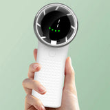 Techsuit Premium Mini Hand Fan (A8), cu LED afisaj digital, USB-C reincarcabil, 5 Wind Speeds, 3600mAh, Alb