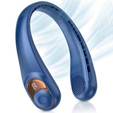 Techsuit Neck Fan (S9), portabil, cu afisaj digital, 3 Wind Speeds, 5200mAh, 5800RPM, Alb