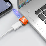 Adaptor Techsuit Premium OTG Adapter Hyperport (A4), Type-C to USB, 5Gbps, 6A, 120W, Converter pentru Phone