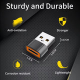 Adaptor Techsuit Premium OTG Adapter Hyperport (A4), Type-C to USB, 5Gbps, 6A, 120W, Converter pentru Phone