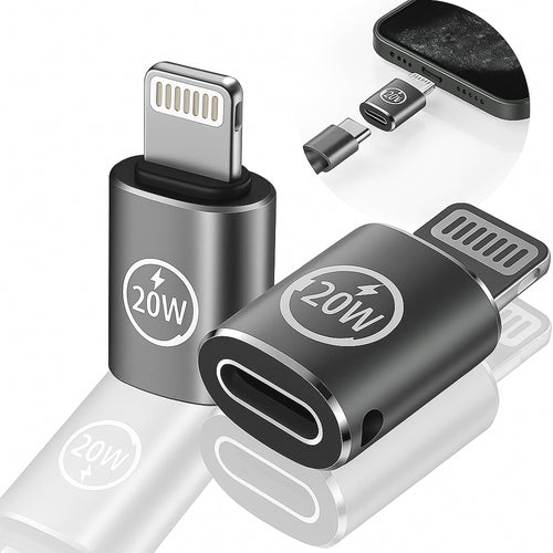 Adaptor Techsuit Premium OTG Adapter Titancorex (A11), Lightning to Type-C, 3A, Aluminum Alloy, Plug&play