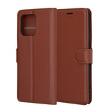Husa pentru Motorola Edge 60 Pro, Techsuit Leather Folio, maro