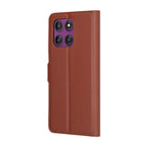 Husa pentru Motorola Edge 60 Pro, Techsuit Leather Folio, maro