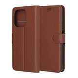 Husa pentru OPPO A5 Pro 5G, Techsuit Leather Folio, maro