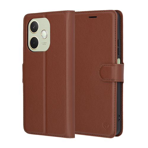 Husa pentru OPPO A5 Pro 5G, Techsuit Leather Folio, maro
