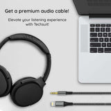 Adaptor, Techsuit Premium Cable Nexasound Ac17 Lightning to 3 5mm Jack Nylon Braided Aluminum Alloy 1m Koff A3d2de, Gri
