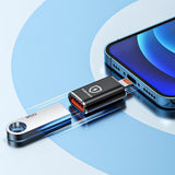 Adaptor Techsuit Premium OTG Adapter Hyperport (A6), USB3.0 to Lightning, PD30W, 5Gbps, GaN, Converter pentru iPhone