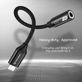 Adaptor Techsuit Premium Adaptor Cablu Fusexound (AC13), Type-C to 3.5mm Jack, Hi-Fi Quality, DAC Chip, 3A, 48kHz