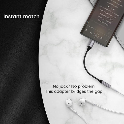 Adaptor Techsuit Premium Adaptor Cablu Fusexound (AC13), Type-C to 3.5mm Jack, Hi-Fi Quality, DAC Chip, 3A, 48kHz