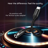Adaptor Techsuit Premium Adaptor Cablu Fusexound (AC13), Type-C to 3.5mm Jack, Hi-Fi Quality, DAC Chip, 3A, 48kHz