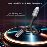 Adaptor Techsuit (2 pack) Premium Adaptor Cablu Fusexound (AC12), Type-C to 3.5mm Jack, 3A, DAC Chip, Plug si Play