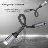 Adaptor Techsuit (2 pack) Premium Adaptor Cablu Fusexound (AC12), Type-C to 3.5mm Jack, 3A, DAC Chip, Plug si Play