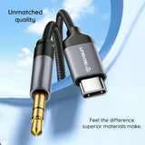 Adaptor, Techsuit Premium Cable Fusexound Ac11 Type-C to 3 5mm Jack Hi Fi Quality DAC Chip PVC 0 5m Koff A3d2de, Gri