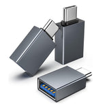 Adaptor Techsuit Premium OTG Adapter Slatevolt (A8), USB 3.0 to Type-C, 5Gbps, 3A, Aluminum Alloy, Fast Data Transfer