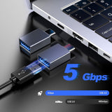 Adaptor Techsuit Premium OTG Adapter Slatevolt (A8), USB 3.0 to Type-C, 5Gbps, 3A, Aluminum Alloy, Fast Data Transfer