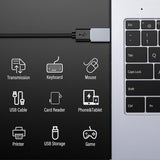 Adaptor Techsuit Premium OTG Adapter Slatevolt (A8), USB 3.0 to Type-C, 5Gbps, 3A, Aluminum Alloy, Fast Data Transfer