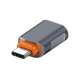 Adaptor Techsuit Premium OTG Adapter Slatevolt (A9), USB to Type-C, 5Gbps, 6A, 120W, Plug And Play, Fast Data Transfer