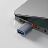 Adaptor Techsuit Premium OTG Adapter Slatevolt (A9), USB to Type-C, 5Gbps, 6A, 120W, Plug And Play, Fast Data Transfer
