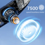 Techsuit Neck Fan (S8), portabil, cu afisaj digital, 3 Wind Speeds, 4000mAh, 7300RPM, Alb