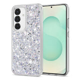 Husa pentru Samsung Galaxy S25 Plus, Techsuit Sparkly Glitter, alb