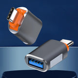 Adaptor Techsuit Premium OTG Adapter Slatevolt (A9), USB to Type-C, 5Gbps, 6A, 120W, Plug And Play, Fast Data Transfer