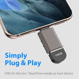 Adaptor Techsuit Premium OTG Adapter Slatevolt (A10), USB 3.0 to Type-C, 5Gbps, 3A, Zinc Alloy