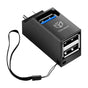 Hub USB Techsuit Mini Docking station EchoLink 3 in 1 (H10), Type-C to 2x USB 2.0, 1x USB 3.0, negru