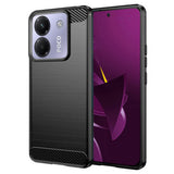 Husa pentru Xiaomi POCO M7 Pro 5G, Techsuit Carbon Silicone, negru